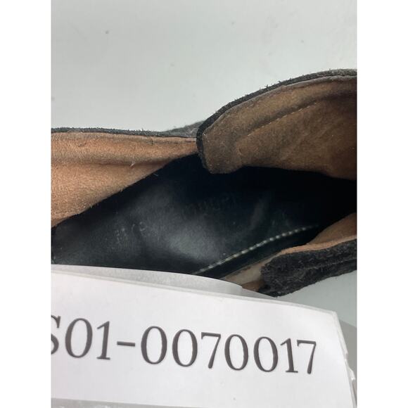 Jeffrey Campbell Shoes Women 9 Black Suede Leather Block Heel Rosalee Ankle Boot - Picture 5 of 12